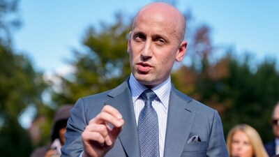 Stephen Miller, deputy White House chief of staff for policy, speaks to members of the media outside the White House in Washington, DC. (Bloomberg) Stephen Miller, deputy White House chief of staff for policy, speaks to members of the media outside the White House in Washington, DC. (Bloomberg)
