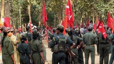Ultras during a CPI (Maoist) meeting at an undisclosed location in Chhattisgarh. (PTI File Photo) Ultras during a CPI (Maoist) meeting at an undisclosed location in Chhattisgarh. (PTI File Photo)