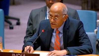 Permanent Representative of India to the United Nations, Parvathaneni Harish slammed Pakistani during the UNSC Open Debate on women peace and security. (PTI) Permanent Representative of India to the United Nations, Parvathaneni Harish slammed Pakistani during the UNSC Open Debate on women peace and security. (PTI)