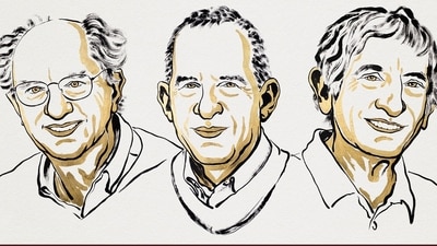 The trio were won the Nobel for the discovery of macroscopic quantum mechanical tunnelling and energy quantisation in an electric circuit. (X/@NobelPrize) The trio were won the Nobel for the discovery of macroscopic quantum mechanical tunnelling and energy quantisation in an electric circuit. (X/@NobelPrize)