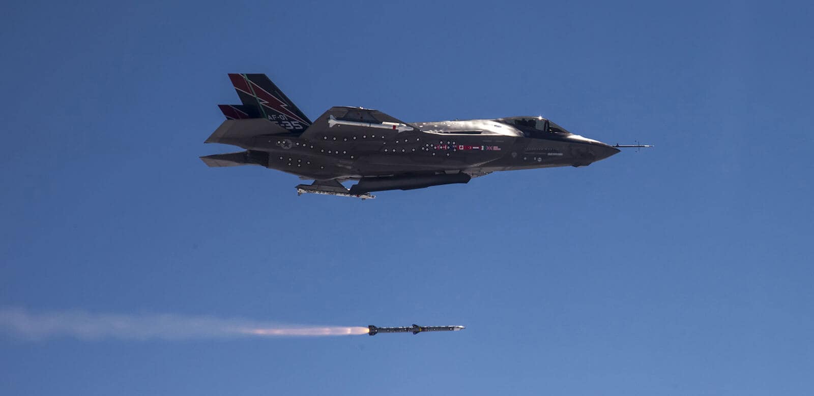 The AIM-120C8 is the export variant of the AIM-120D, the current AMRAAM variant used by the US. (rtx.com/raytheon)