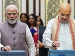 Prime Minister Narendra Modi and home minister Amit Shah during the recent vice-presidential election at Parliament House in New Delhi. Prime Minister Narendra Modi and home minister Amit Shah during the recent vice-presidential election at Parliament House in New Delhi.