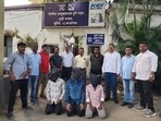 Around 1 am on Monday, Crime Branch constable Amol Katkar was attacked by four men on Law College Road after a dispute over motorcycle overtaking escalated into an argument. (HT) Around 1 am on Monday, Crime Branch constable Amol Katkar was attacked by four men on Law College Road after a dispute over motorcycle overtaking escalated into an argument. (HT)