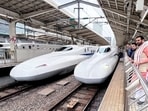 Haryana's chief minister Nayab Singh Saini waits on the platform to board Shinkansen bullet train, in Tokyo on Tuesday. (ANI) Haryana's chief minister Nayab Singh Saini waits on the platform to board Shinkansen bullet train, in Tokyo on Tuesday. (ANI)