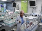 A UN spokesperson described mothers and babies lining the corridor floors of Nasser Hospital in southern Gaza, and said that premature babies were being forced to share oxygen masks and beds.