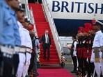 British Prime Minister Keir Starmer arrives at Chhatrapati Shivaji Maharaj International Airport in Mumbai, India, October 8, 2025. Leon Neal/Pool via REUTERS