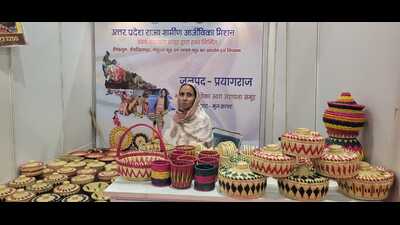 A stall by a Prayagraj participants at the five-day Uttar Pradesh International Trade Show (UPITS) held recently in Greater Noida. (File Photo) A stall by a Prayagraj participants at the five-day Uttar Pradesh International Trade Show (UPITS) held recently in Greater Noida. (File Photo)