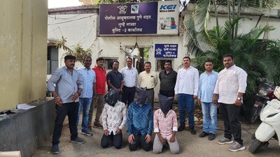 Around 1 am on Monday, Crime Branch constable Amol Katkar was attacked by four men on Law College Road after a dispute over motorcycle overtaking escalated into an argument. (HT)