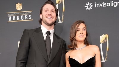 Hailee Steinfeld and Josh Allen exchanged vows in California on May 31. (AP) Hailee Steinfeld and Josh Allen exchanged vows in California on May 31. (AP)