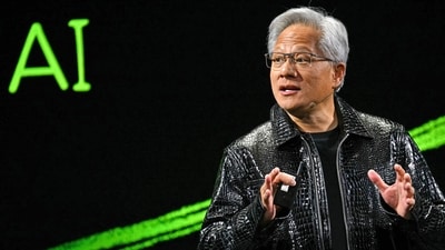 Nvidia CEO Jensen Huang delivers a keynote address at the Consumer Electronics Show in Las Vegas, Nevada. (AFP) Nvidia CEO Jensen Huang delivers a keynote address at the Consumer Electronics Show in Las Vegas, Nevada. (AFP)