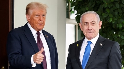 US President Donald Trump met with Netanyahu last week at the White House in Washington, D.C to push for his 20-point peace plan for Gaza (REUTERS)