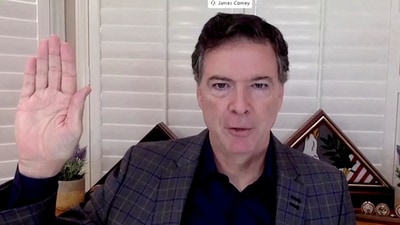 James Comey, former director of the Federal Bureau of Investigation (FBI), is seen in a frame grab (REUTERS)