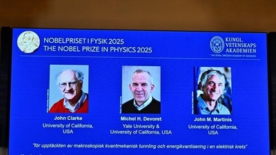 John Clarke, Michel H Devoret and John M Martinis were this year's Nobel Prize winners in Physics. (REUTERS) John Clarke, Michel H Devoret and John M Martinis were this year's Nobel Prize winners in Physics. (REUTERS)