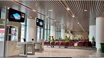 The 1,160-hectare airport will be India's first fully digital airport and will handle around 20 million passengers annually with one runway and terminal in the initial phase. (PTI)