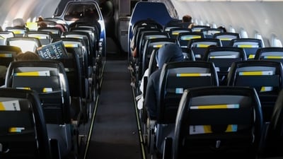 The incident, which took place aboard a Frontier Airlines flight, unfolded as passengers were deplaning. (Bloomberg/Representational image ) The incident, which took place aboard a Frontier Airlines flight, unfolded as passengers were deplaning. (Bloomberg/Representational image )
