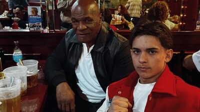 Arturo Gatti Jr, the son of late boxing legend Arturo Gatti, with Mike Tyson. (Instagram/arturogattijr) Arturo Gatti Jr, the son of late boxing legend Arturo Gatti, with Mike Tyson. (Instagram/arturogattijr)