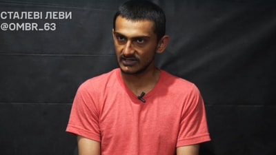 Majoti Sahil Mohamed Hussein said in the video that he surrendered to the Ukrainian forces and told them he does not want to go back to Russia.