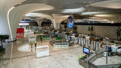The state-of-the-art Navi Mumbai International Airport was built at a cost of ₹19,650 crore. (ANI) The state-of-the-art Navi Mumbai International Airport was built at a cost of ₹19,650 crore. (ANI)