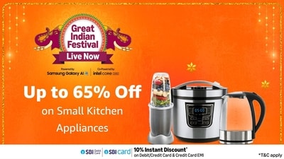 Grab big discounts on small kitchen appliances during the Amazon Great Indian Festival sale.