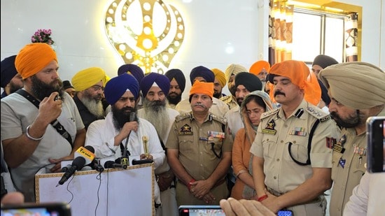 A resident of Koulpur village, the accused reportedly used some inflammable liquid to set ablaze the holy text (HT Photo)