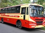 A superfast KSRTC bus in Kerala. (HT Photo) A superfast KSRTC bus in Kerala. (HT Photo)