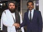 Afghanistan Foreign Minister Mawlawi Amir Khan Muttaqi receives a warm welcome on his arrival in New Delhi. Afghanistan Foreign Minister Mawlawi Amir Khan Muttaqi receives a warm welcome on his arrival in New Delhi.