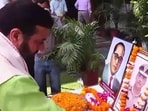 Haryana chief minister Nayab Singh Saini paying floral tributes to senior IPS officer Y Puran Kumar in Chandigarh on Thursday. The officer allegedly shot himself dead on Tuesday but the autopsy is yet to be conducted. (HT Photo) Haryana chief minister Nayab Singh Saini paying floral tributes to senior IPS officer Y Puran Kumar in Chandigarh on Thursday. The officer allegedly shot himself dead on Tuesday but the autopsy is yet to be conducted. (HT Photo)