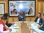 Himachal chief minister Sukhvinder Singh Sukhu during a meeting on Thursday. (HT Photo) Himachal chief minister Sukhvinder Singh Sukhu during a meeting on Thursday. (HT Photo)