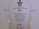 The image of the dinner menu has now gone viral on social media. The image of the dinner menu has now gone viral on social media.