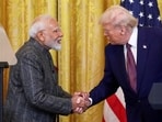 Prime Minister Narendra Modi (left) and US President Donald Trump shake hands at the White House in Washington, D.C. Prime Minister Narendra Modi (left) and US President Donald Trump shake hands at the White House in Washington, D.C.