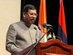 On October 6, now suspended advocate Rakesh Kishore, who was present in the courtroom, attempted to remove his shoe to hurl it at the CJI (HT FILE) On October 6, now suspended advocate Rakesh Kishore, who was present in the courtroom, attempted to remove his shoe to hurl it at the CJI (HT FILE)