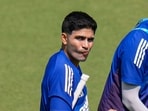 India's captain Shubman Gill during a practice session on the eve of the second test cricket match of the series between India and West Indies