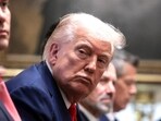 President Donald Trump at a cabinet meeting at the White House.
