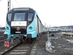 A view of Phase 2B of the Mumbai Metro Line-3 (Aqua Line) stretching from Acharya Atre Chowk to Cuffe Parade,.

