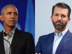 Donald Trump Jr slammed Barack Obama after the former President lauded the possible end to Israel's war in Gaza. 