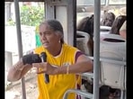 In the video, Dr. Tummala can be seen instructing BMTC bus passengers not to throw tickets or litter.