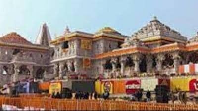 According to Shri Ram Janmabhoomi Teerth Kshetra Trust, the flag’s design and colour are being finalised. (HT file) According to Shri Ram Janmabhoomi Teerth Kshetra Trust, the flag’s design and colour are being finalised. (HT file)