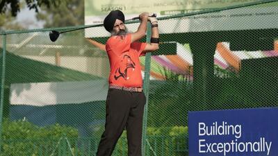 Amarjot Singh Bedi of Partee Panthers in action during the Chandigarh Golf League (CCG) on Thursday (HT Photo) Amarjot Singh Bedi of Partee Panthers in action during the Chandigarh Golf League (CCG) on Thursday (HT Photo)