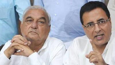Congress leaders Bhupinder Singh Hooda and Randeep Singh Surjewala on Thursday demanded an impartial investigation into the “forced suicide” of Dalit IPS officer Y Puran Kumar, 52, in Chandigarh on October 7. (HT file) Congress leaders Bhupinder Singh Hooda and Randeep Singh Surjewala on Thursday demanded an impartial investigation into the “forced suicide” of Dalit IPS officer Y Puran Kumar, 52, in Chandigarh on October 7. (HT file)