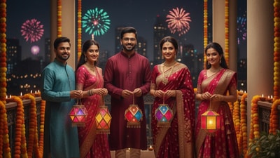 Try these five AI prompts to transform your Diwali photos with family, diyas, rangoli, and fireworks. (Gemini) Try these five AI prompts to transform your Diwali photos with family, diyas, rangoli, and fireworks. (Gemini)