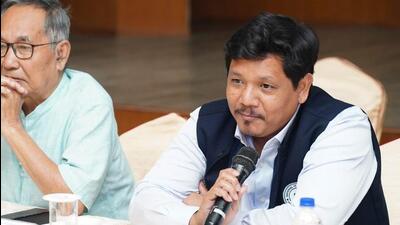 In a post on X, Sangma said he held consultations with various organisations in Imphal. (X/SangmaConrad)