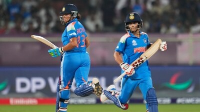 Richa Ghosh and Amanjot Kaur brought India back into the game with a partnership of 51 runs. (AP) Richa Ghosh and Amanjot Kaur brought India back into the game with a partnership of 51 runs. (AP)