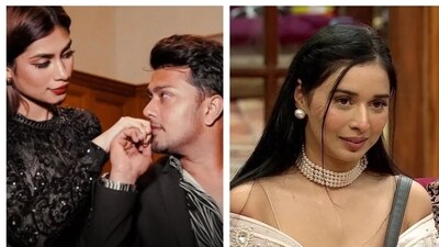 Awez Darbar and Nagma Mirajkar's humorous airport moment, featuring a nod to fellow Bigg Boss 19 contestant Tanya Mitall's baklava comments, captivates fans. Awez Darbar and Nagma Mirajkar's humorous airport moment, featuring a nod to fellow Bigg Boss 19 contestant Tanya Mitall's baklava comments, captivates fans.