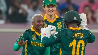 Nonkululeko Mlaba put South Africa on the front foot with her spell of 46/2 in 10 overs. (PTI) Nonkululeko Mlaba put South Africa on the front foot with her spell of 46/2 in 10 overs. (PTI)
