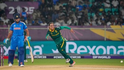Chloe Tryon accelerated India's middle over collapse with her spell of 32/3 in 10 overs. (PTI) Chloe Tryon accelerated India's middle over collapse with her spell of 32/3 in 10 overs. (PTI)