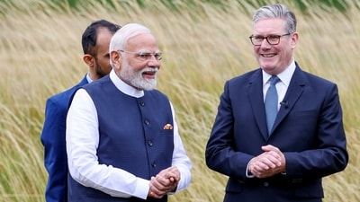 Prime Minister Narendra Modi and British counterpart Keir Starmer. (ANI) (ANI photo) Prime Minister Narendra Modi and British counterpart Keir Starmer. (ANI) (ANI photo)