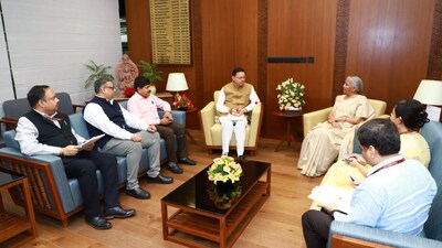 Chief Minister Pushkar Singh Dhami and Union Finance Minister Nirmala Sitharaman during a meeting in New Delhi to review key projects and financial proposals of Uttarakhand. Chief Minister Pushkar Singh Dhami and Union Finance Minister Nirmala Sitharaman during a meeting in New Delhi to review key projects and financial proposals of Uttarakhand.