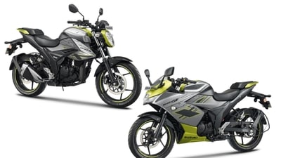 The Gixxer and Gixxer SF share the same underpinnings. The Gixxer and Gixxer SF share the same underpinnings.