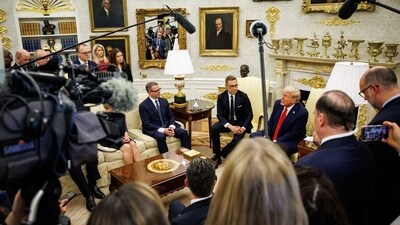 Trump, however, played down the question of whether he would achieve his long-held dream of winning the Nobel Peace Prize, whose laureate is announced on Friday. (Bloomberg) Trump, however, played down the question of whether he would achieve his long-held dream of winning the Nobel Peace Prize, whose laureate is announced on Friday. (Bloomberg)