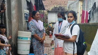 The PMC has also started collecting water samples from the affected areas. In the past three days, it collected 27 samples, which have been sent to laboratories for analysis. (HT PHOTO) The PMC has also started collecting water samples from the affected areas. In the past three days, it collected 27 samples, which have been sent to laboratories for analysis. (HT PHOTO)